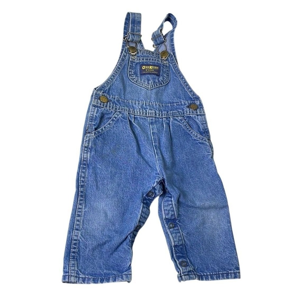 OshKosh‎ B'gosh Denim Overalls Blue Vestbak Vintage Kids 12M Workwear